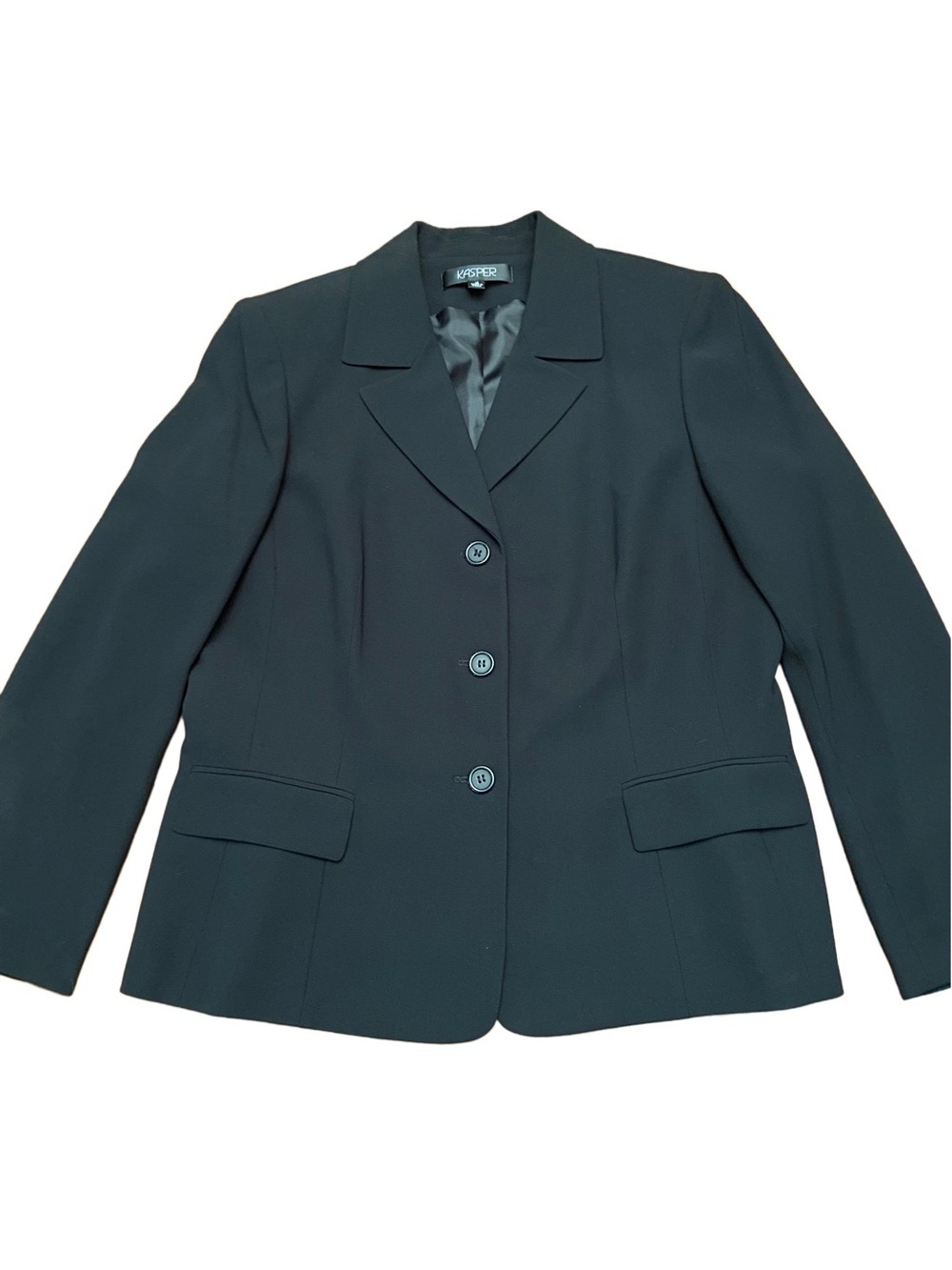 Kasper Women's Black Three-Button Tailored Blazer - Picture 4 of 5